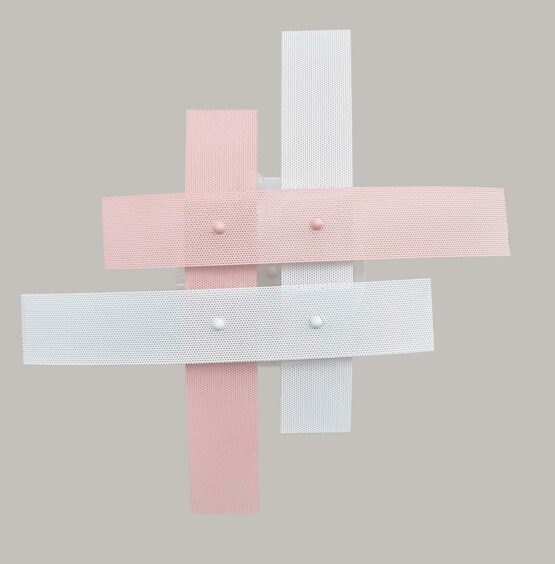 Plafoniera Rosa Bianco 4 Luci Moderna per Camerette - immagine 4