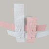 Plafoniera Rosa Bianco 4 Luci Moderna per Camerette