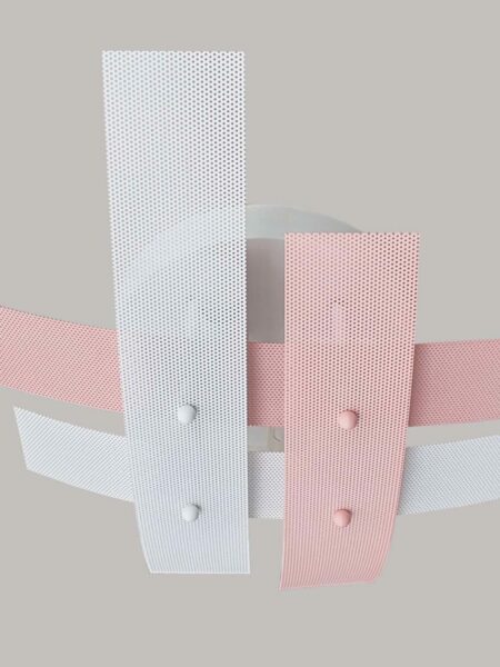 Plafoniera Rosa Bianco 4 Luci Moderna per Camerette