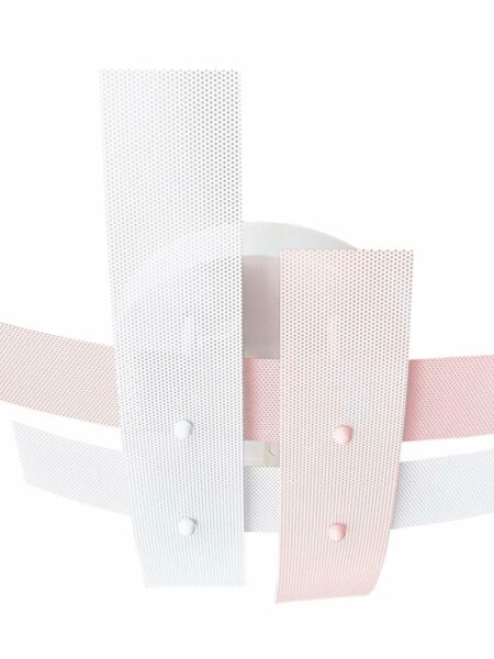 Plafoniera Rosa Bianco 4 Luci Moderna per Camerette
