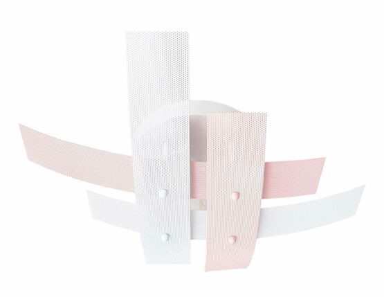 Plafoniera Rosa Bianco 4 Luci Moderna per Camerette