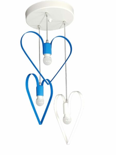 Lampadario Plafoniera Camerette Bambini Cuore Azzurro Napoli