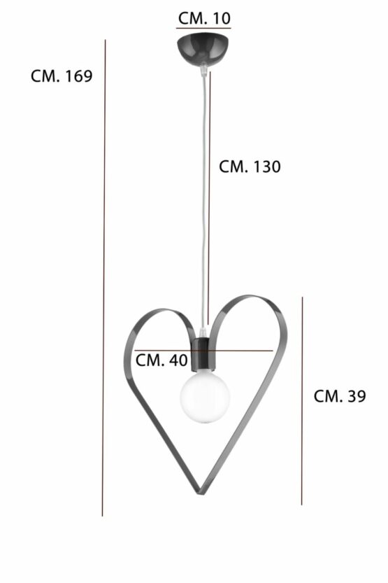 Lampadari Camerette Bambine Cuore - immagine 3