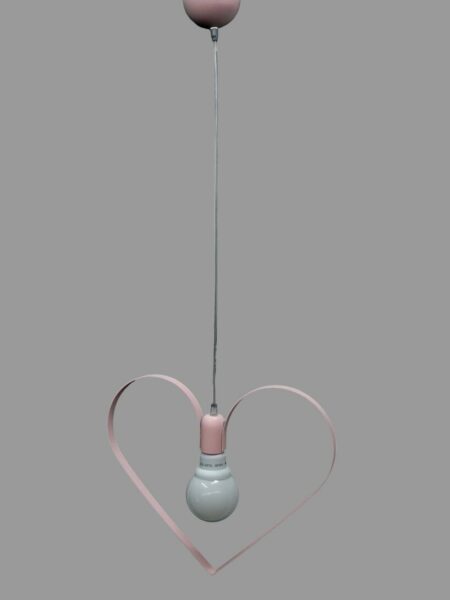 Lampadario Cameretta Bambino Cuore Rosa