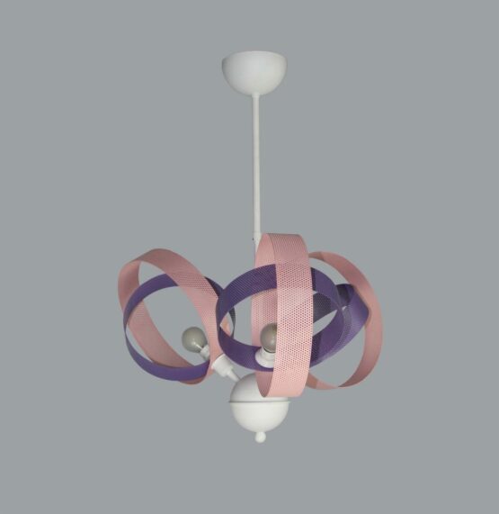 Lampadario Sospensione Cameretta Bambini Glicine Rosa - immagine 2
