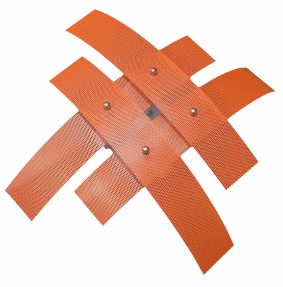 Plafoniera Moderna 4 Luci Arancio Metallo Forato