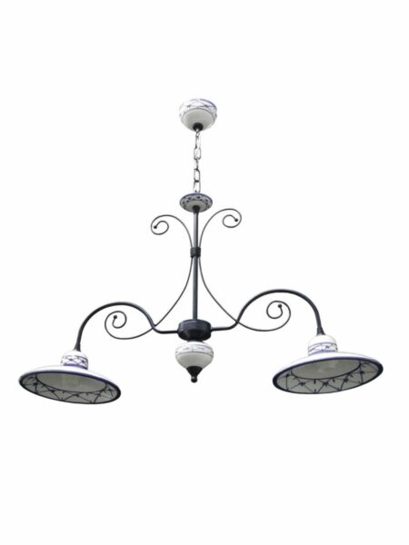 Bilanciere Sospensione Ceramica Decorata Blu