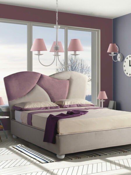 Applique Shabby Provenzale Minimal Bianco Paralume PVC Rosa