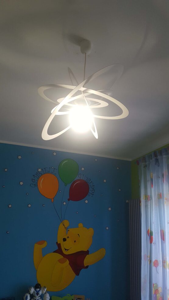 Lampadario saturno bianco