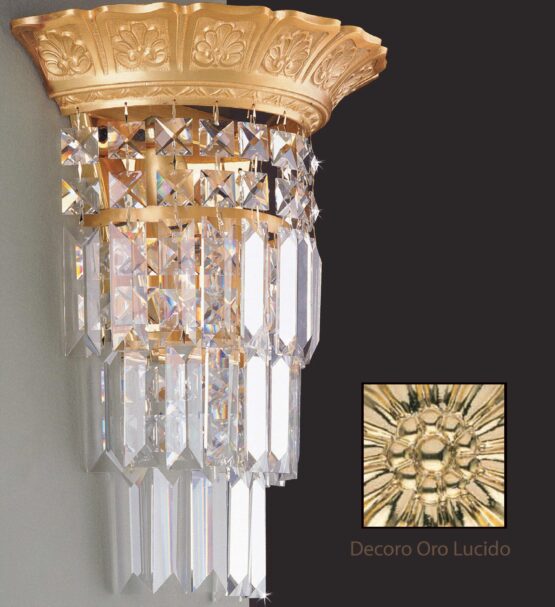 Applique Ottone Oro Lucido Strass Asfour