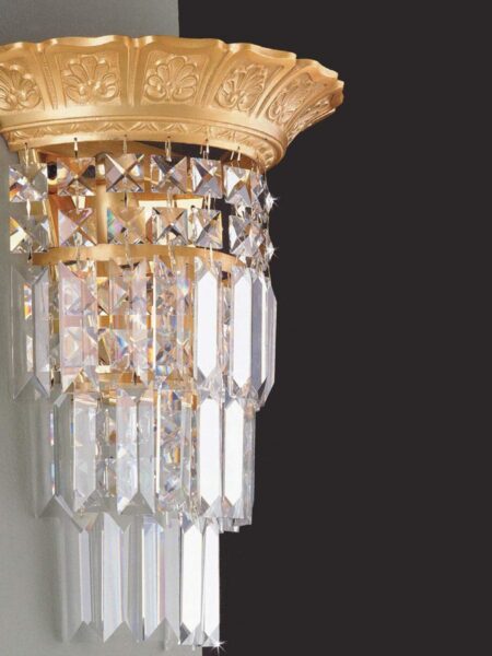 Applique Ottone Oro Satinato Strass Asfour