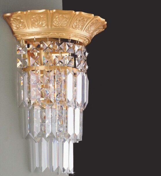Applique Ottone Oro Satinato Strass Asfour
