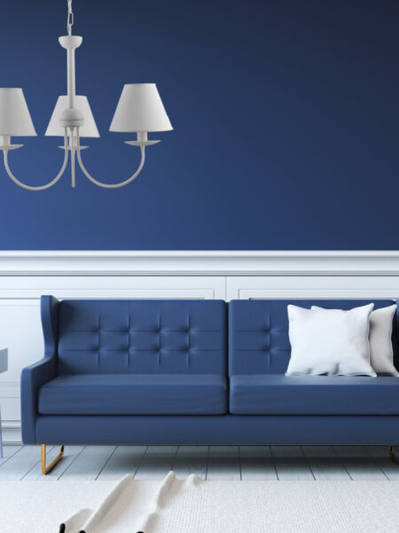 Lampadario Biancio 3 Luci Provenzale Shabby Chic