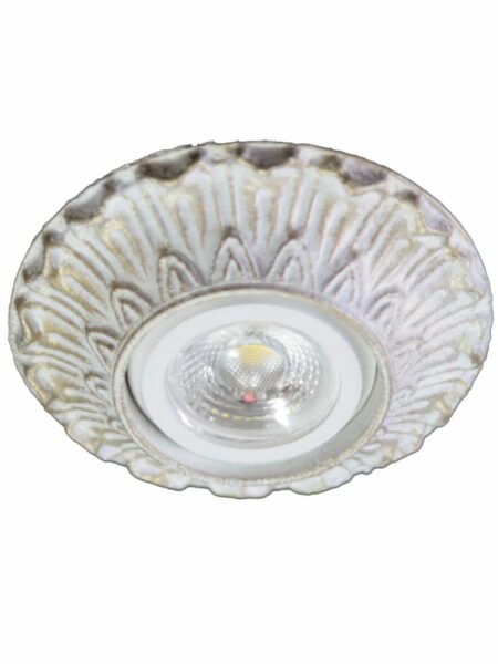 Faretti Shabby Stile Provenzale Oro Bianco