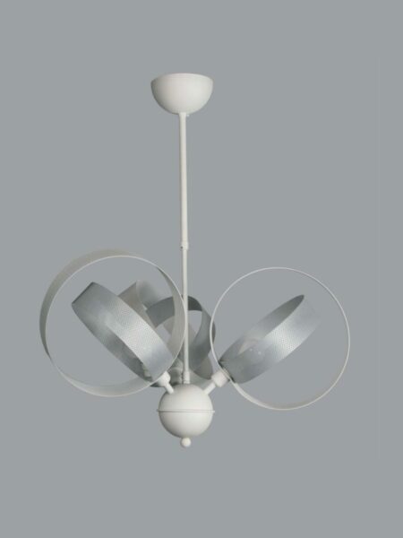 Lampadario Sospensione Cameretta Bambini Grigio Argento Bianco