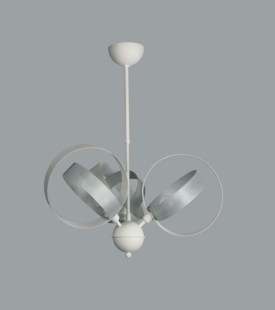 Lampadario Sospensione Cameretta Bambini Grigio Argento Bianco