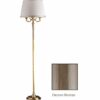 Piantana 3 Luci Ottone Bronzo Paralume Plissè