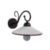 Applique Ceramica Decorata a Mano Plissè Marrone
