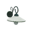 Applique Ceramica Decorata a Mano Ondulata Verde