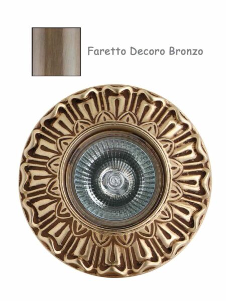 Faretto Classico Lavorato Fusione Decoro Bronzo