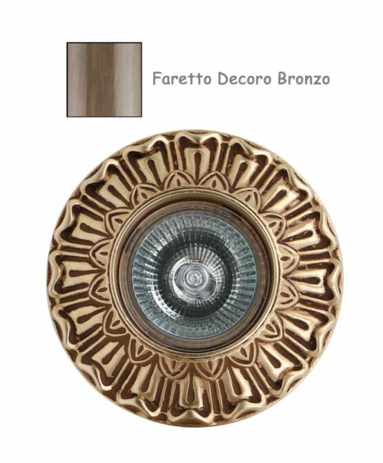 Faretto Classico Lavorato Fusione Decoro Bronzo