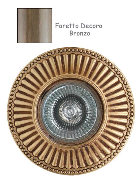 Faretto Incasso Classico Fusione Decoro Bronzo