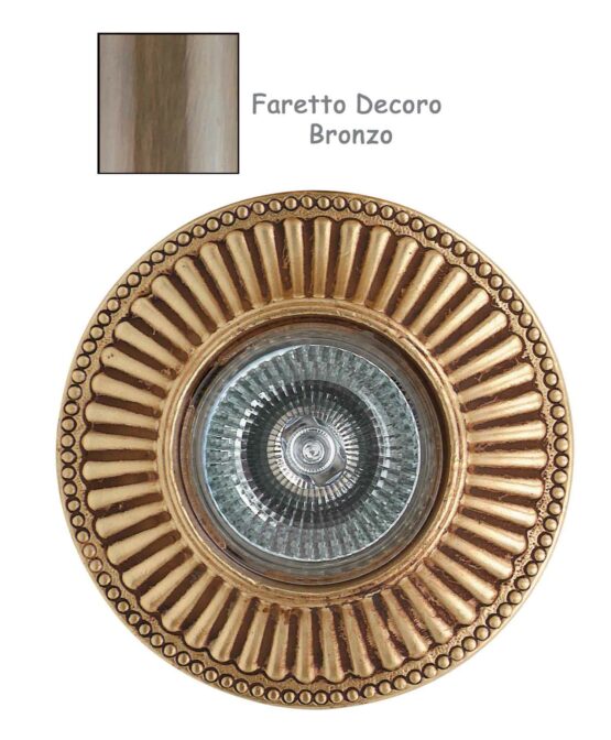 Faretto Incasso Classico Fusione Decoro Bronzo