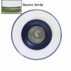 Faretto Ceramica Lavorata a Mano Decoro Verde