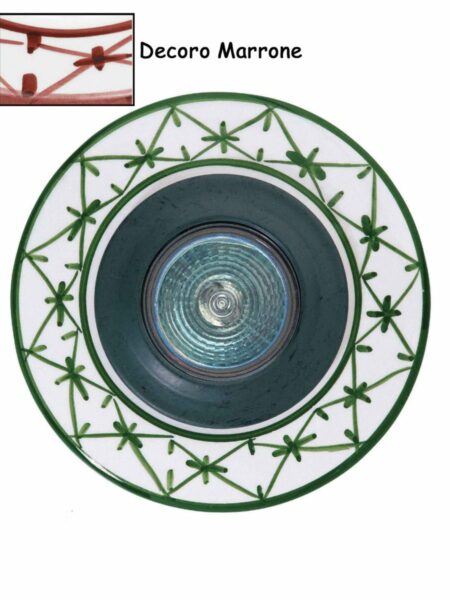 Faretto Incasso Ceramica Artigianale Marrone