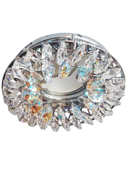 Faretto Cromo Lucido Strass Cristallo Boreale Asfour