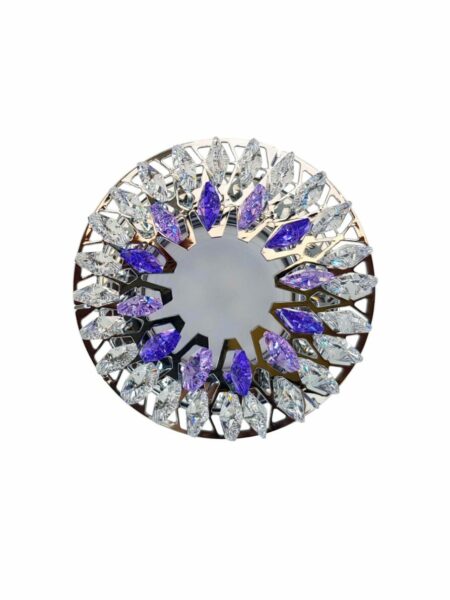 Faretto Incasso Cromo Lucido Strass Viola Asfour