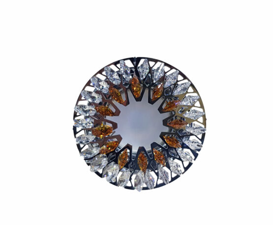 Faretto Cromo Strass Cristallo Asfour Ambra - immagine 2