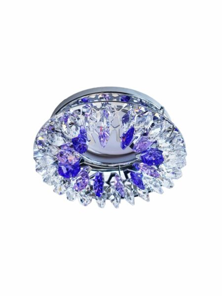 Faretto Incasso Cromo Lucido Strass Viola Asfour