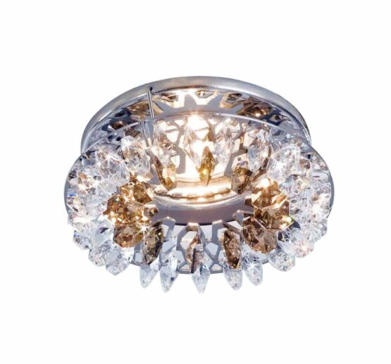 Faretto Cromo Lucido Strass Cristallo Asfour Fumo
