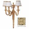 Applique Ottone Classico 3 Luci Oro Lucido Paralumi
