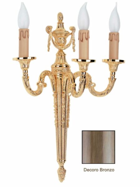 Applique Classico 3 Luci Bronzo