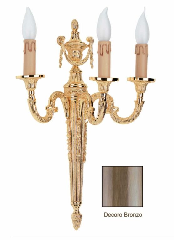 Applique Classico 3 Luci Bronzo
