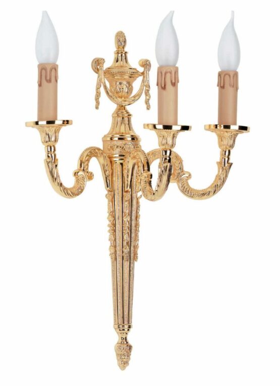 Applique Classico 3 Luci Oro Lucido