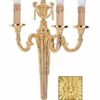 Applique Classico 3 Luci Oro Satinato