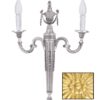 Applique Ottone Classico 2 Luci Oro Satinato