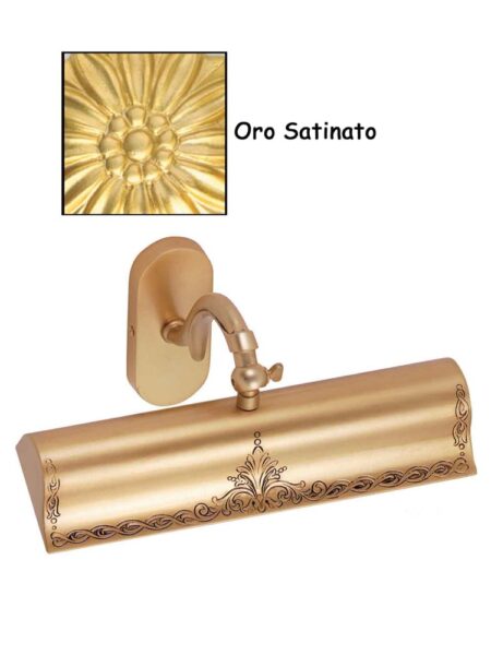 Applique Quadri Camera Ottone Lavorato Oro Satinato