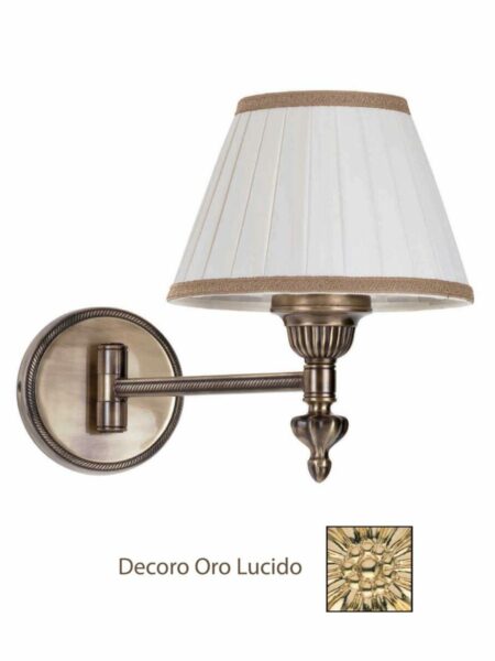Applique da Comodino Ottone Snodabile Oro Lucido