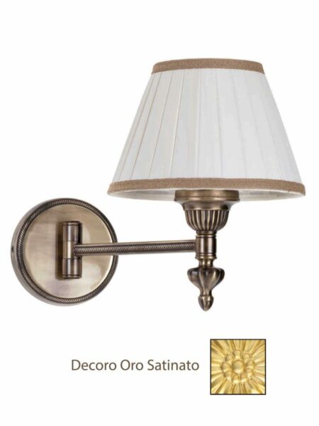Applique da Comodino Ottone Snodabile Oro Satinato