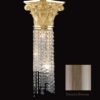 Applique Ottone Bronzo Lavorato Cristalli Asfour