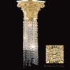 Applique Ottone Oro Lucido Lavorato Cristalli Asfour