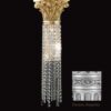 Applique Ottone Lavorato Argento Antico Cristalli Asfour