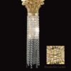 Applique Ottone Lavorato Oro Lucido Cristalli Asfour