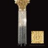 Applique Ottone Lavorato Oro Satinato Cristalli Asfour