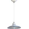 Sospensione Blu 1 Luce Ceramica Decorata a Mano