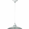 Sospensione 1 Luce Ceramica Decorata a Mano Verde